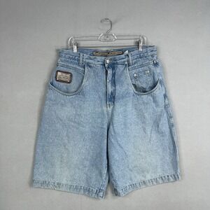 Vintage Paco Jeans Shorts Mens 36 Blue Baggy Denim 90s Hip Hop Skate Streetwear